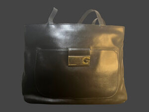 Givenchy Black Leather Tote Bag Made In Italy Zip Top Shoulder Shopper Large
